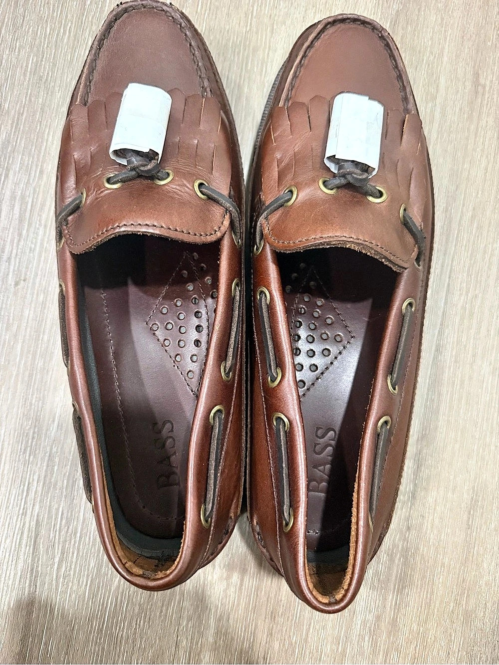 Bass HENRY Men's Leather Boat Shoes US 9.5 M